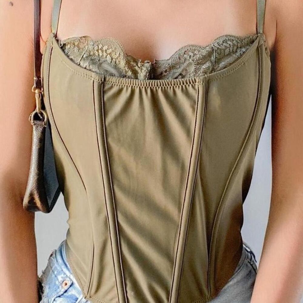 Urban-outfitters Women's Green and Khaki Corset